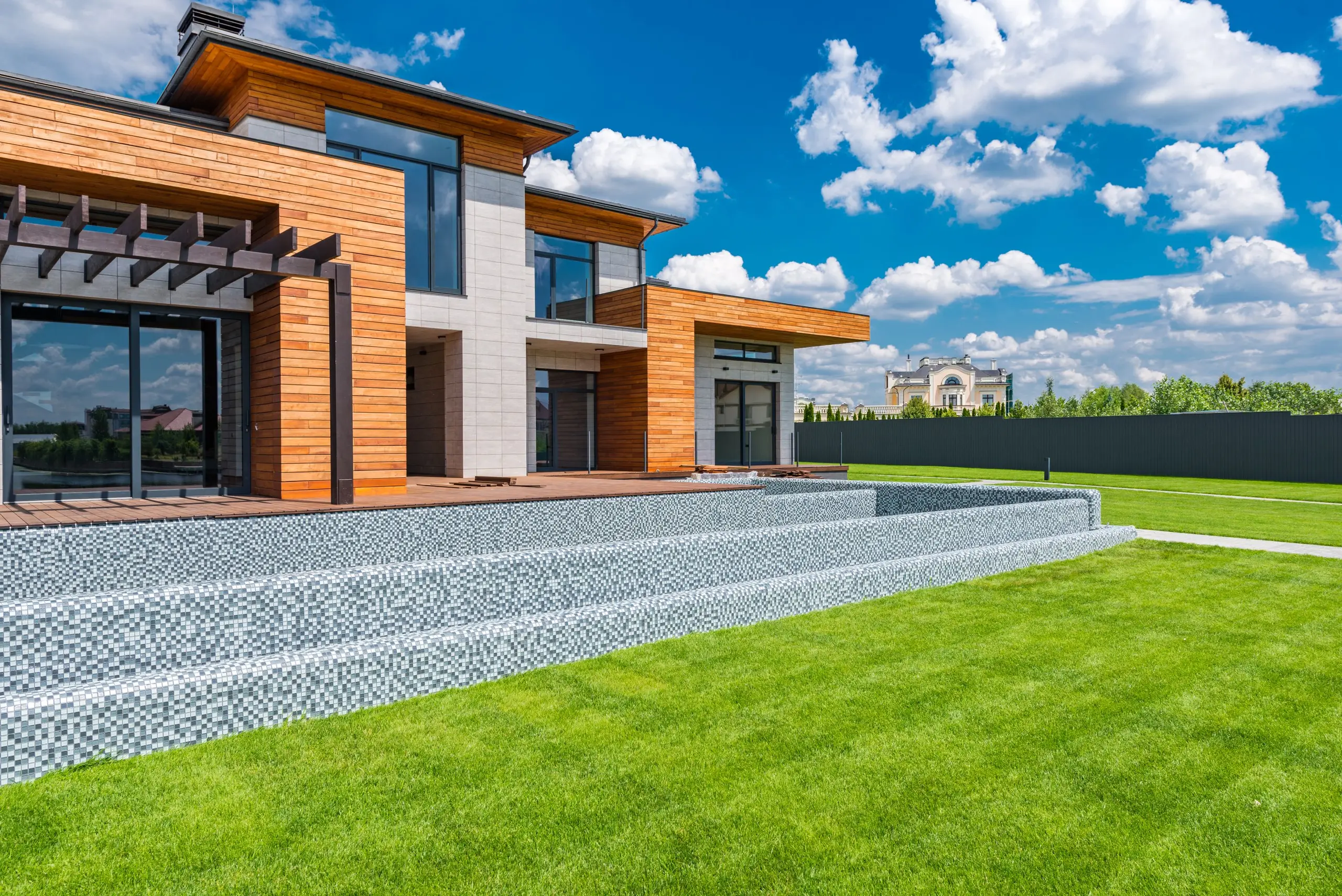 Modern home exterior with crisp siding and trim